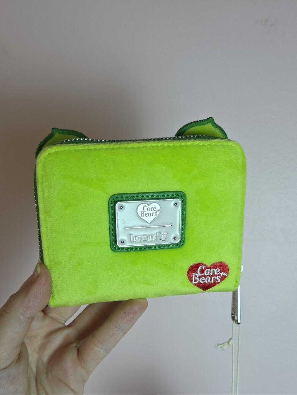 Loungefly Neon Green CareBear Wristlet Wallet - Picture 2 of 3